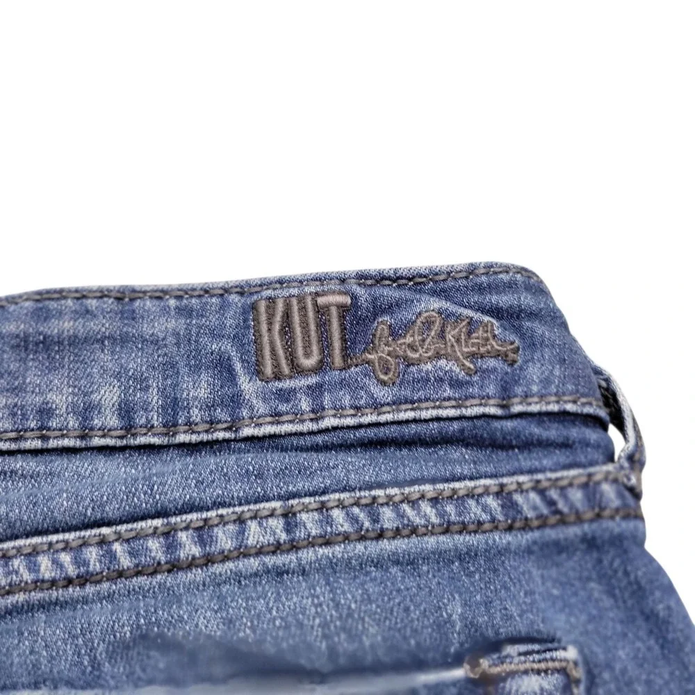 Kut Form The Kloth Midrise Straight Leg‎ Dark Blue Denim Womens Jeans Sz 32 B219